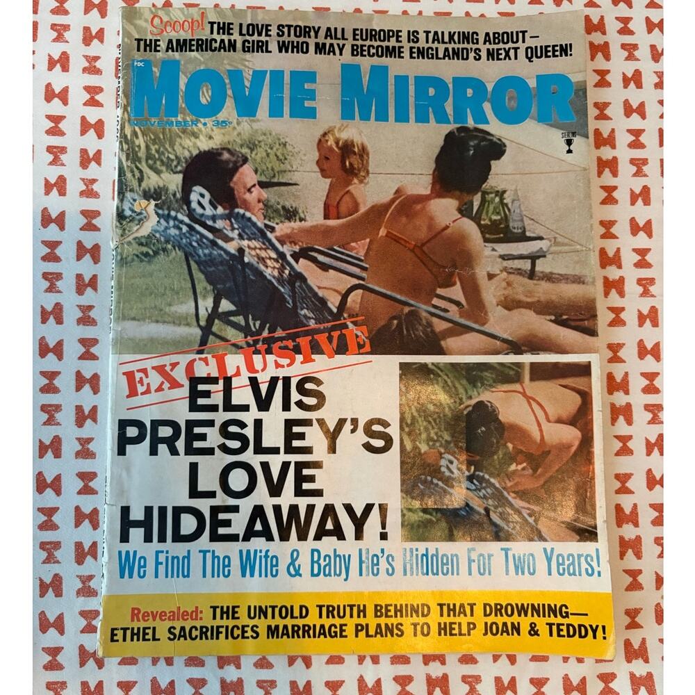 Movie Mirror November 1969 Elvis Presley Scandal Cover Vintage Ephemera